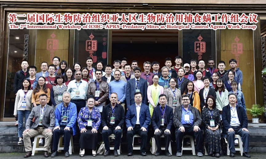 Group photo of the 2nd International Workshop of the IOBC-APRS "Predatory Mites as Biological Control Agent" in 2019
