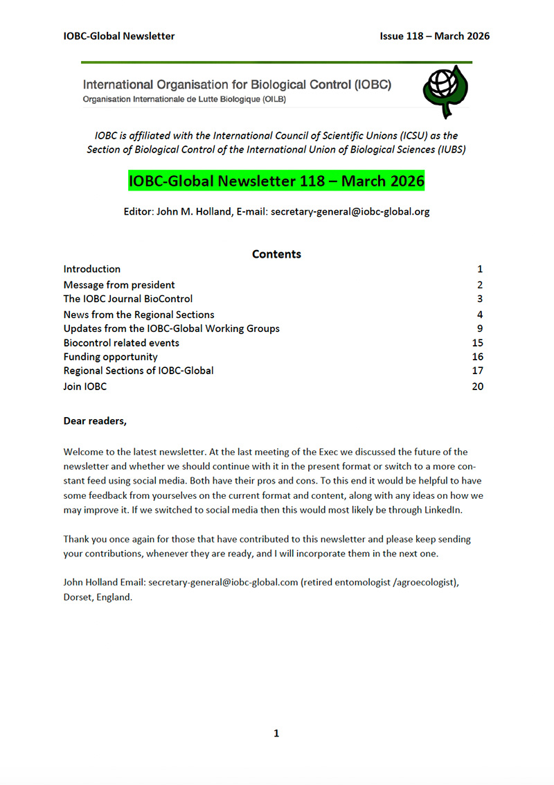 IOBC-Global Newsletter, latest issue